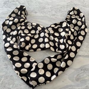 Mango Black and White Polka Dot crop top